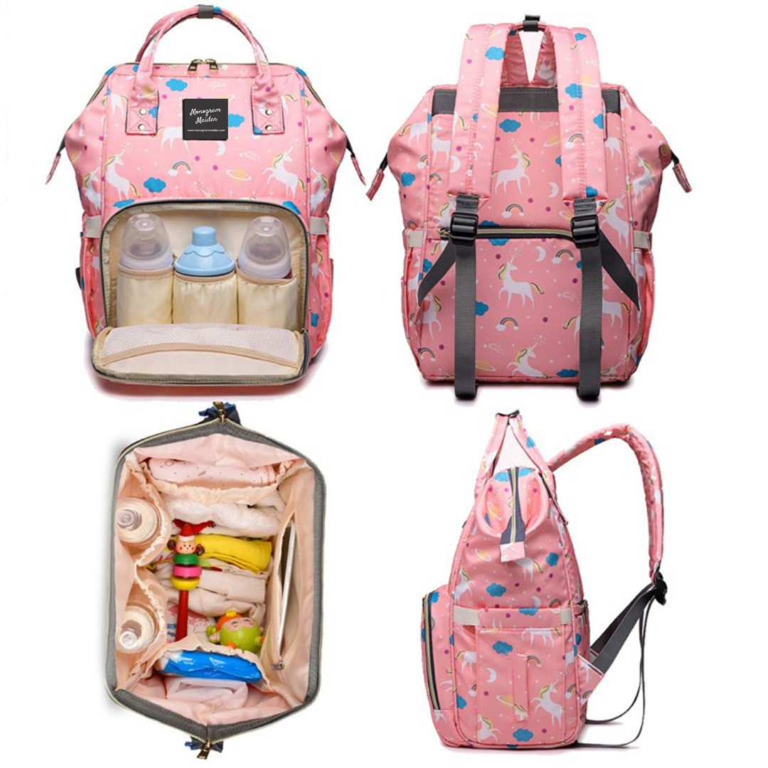 NEW Monogrammed Diaper Backpack Personalized Diaper Bag 