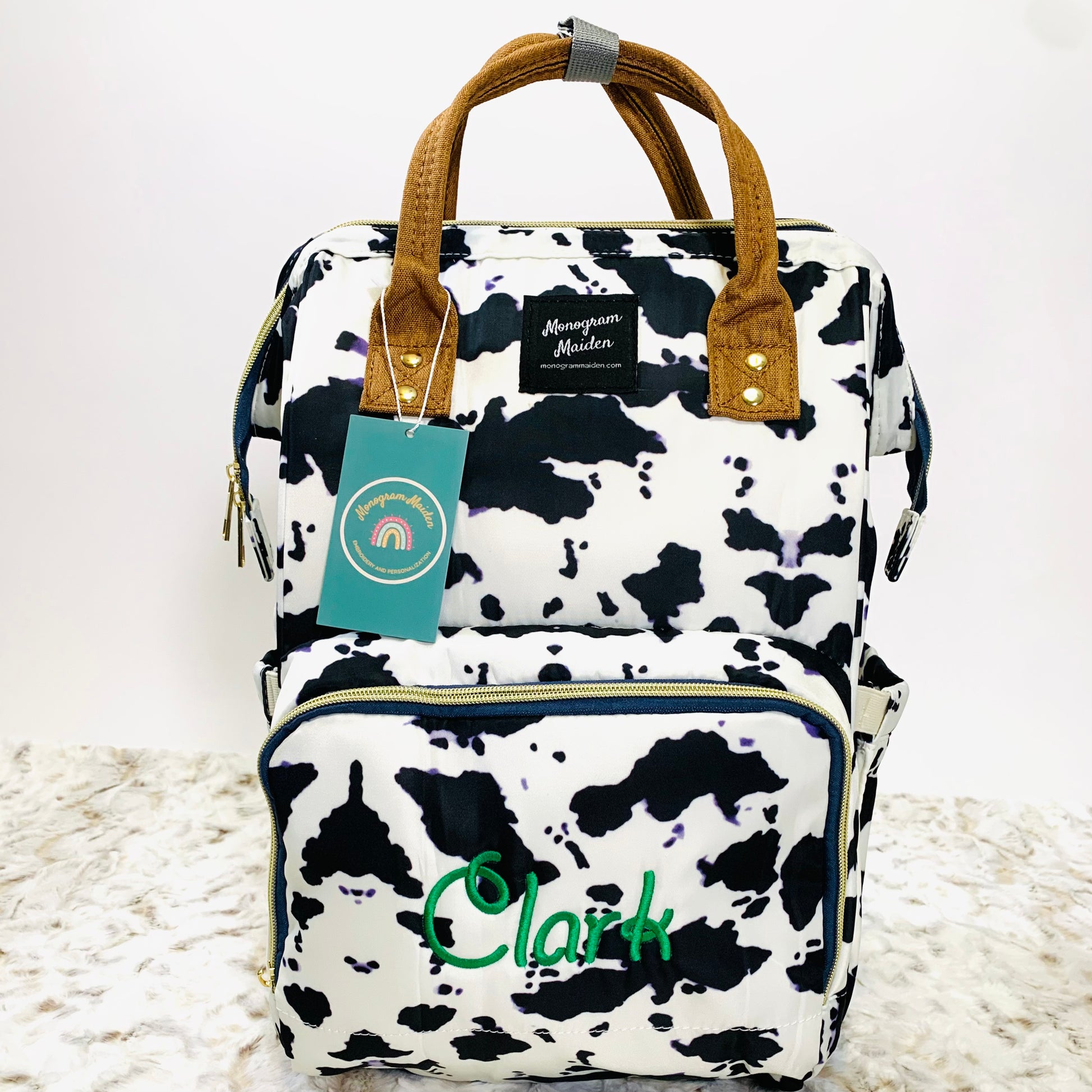 Louis Vuitton Cow Print Upcycled Diaper Bag! - $100 New With Tags