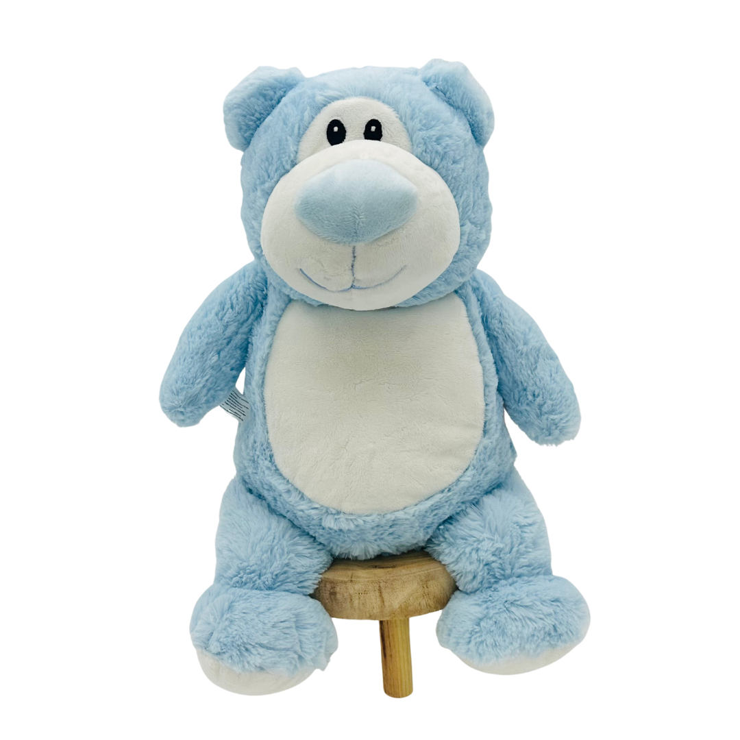 Baby Blue Embroidered Monogram Teddy Bear- Monogram Maiden