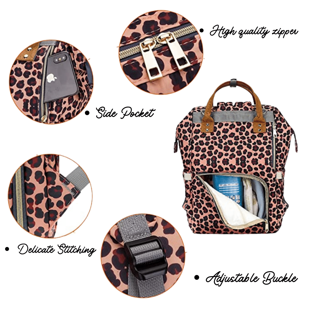 Leopard print best sale diaper bag backpack