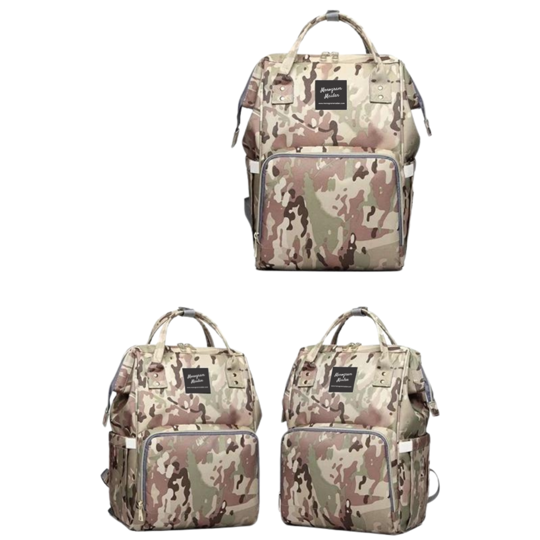 Personalized Camouflage Diaper Bag Backpack – Monogram Maiden