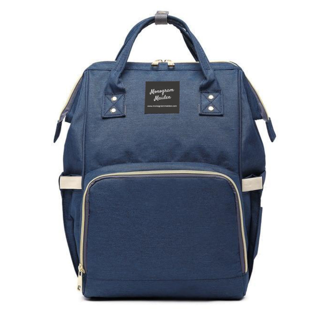 Navy Solid Diaper Bag Backpack